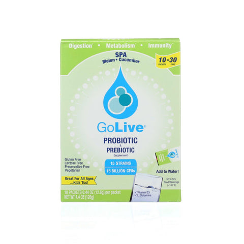Golive Probiotic Products Probiotic And Prebiotic - Flavored Packets - Spa Melon Cucumber - 10-.47oz - 1 Each
