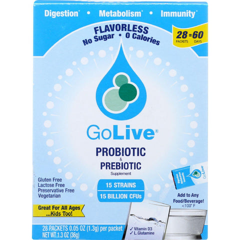 Golive Probiotic Products Probiotic And Prebiotic - Flavorless - 28 Packets - 1 Each