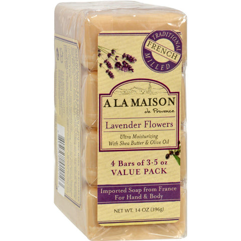 A La Maison Bar Soap - Lavender Flower - Value 4 Pack