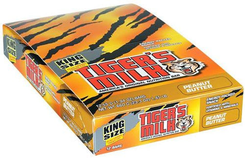 Tigers Milk Bar - Peanut Butter - King Size - 1.94 Oz - 1 Case