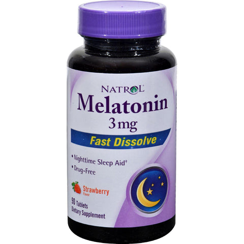 Natrol Melatonin Fast Dissolve Strawberry - 3 Mg - 90 Tablets