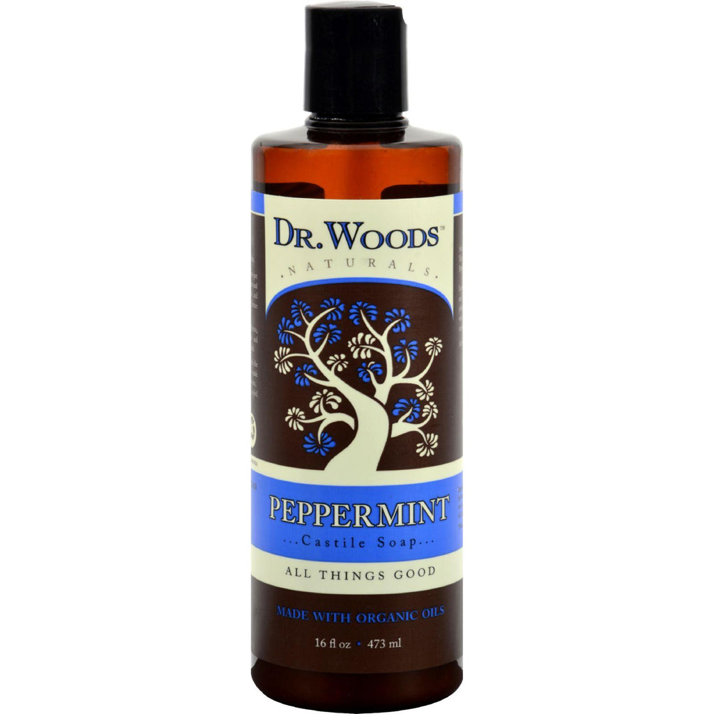 Dr. Woods Naturals Castile Liquid Soap - Peppermint - 16 Fl Oz