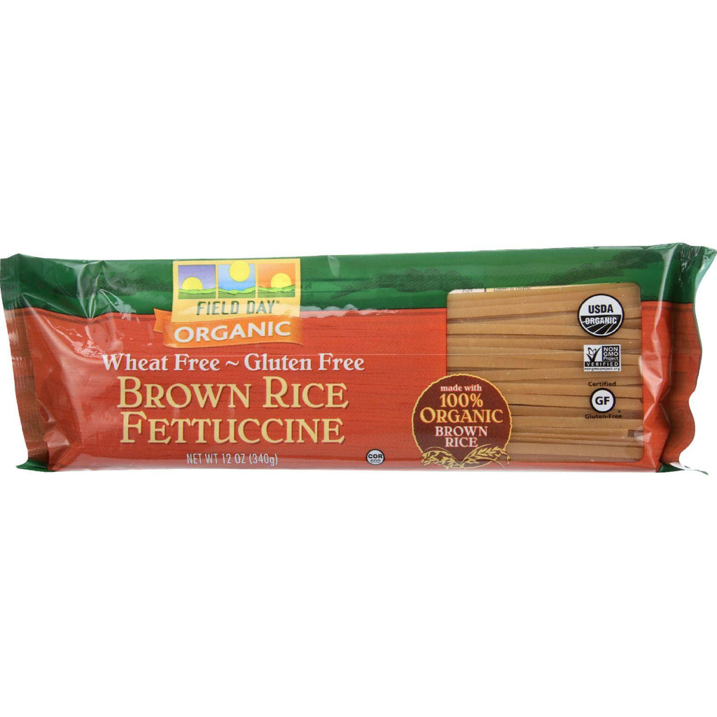 Field Day Pasta - Organic - Brown Rice - Fettucine - 12 Oz - Case Of 12