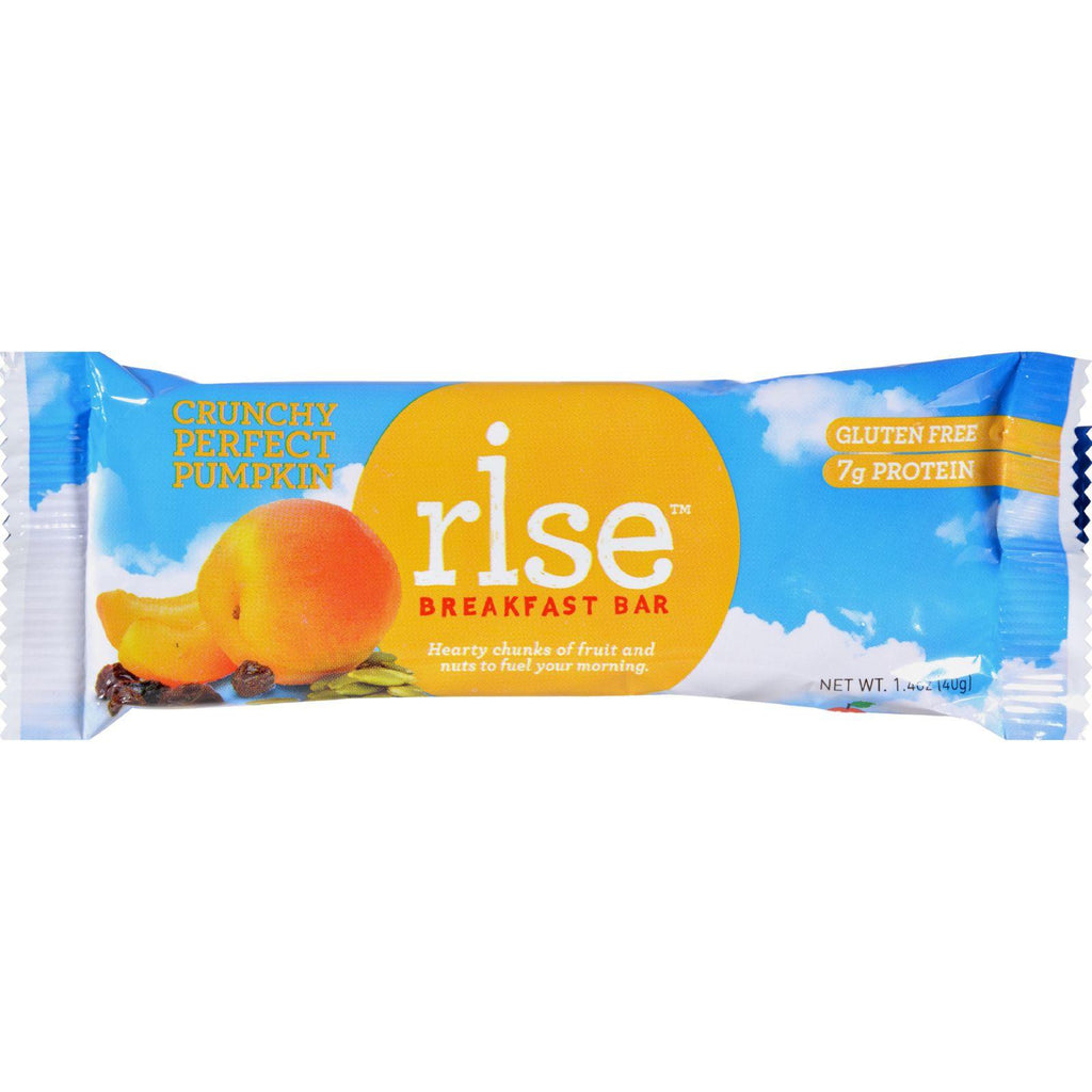 Rise Bar Breakfast Bar - Crunchy Pumpkin - Case Of 12 - 1.4 Oz