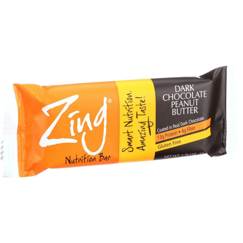 Zing Bars Nutrition Bar - Chocolate Peanut Butter - 1.76 Oz Bars - Case Of 12