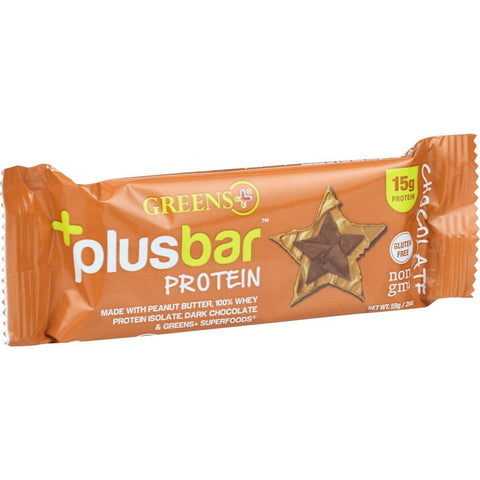 Greens Plus Protein Bar - Peanut Butter And Chocolate - 2.08 Oz Bars - Case Of 12