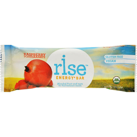 Rise Bar Energy Bar - Organic Raspberry Pomegranate - Case Of 12 - 1.6 Oz
