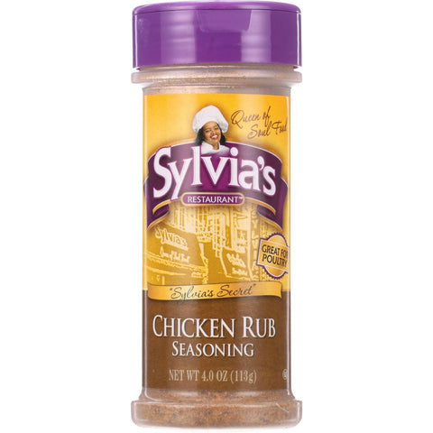 Sylvias Seasoning - Chicken Rub - 4 Oz - Case Of 6