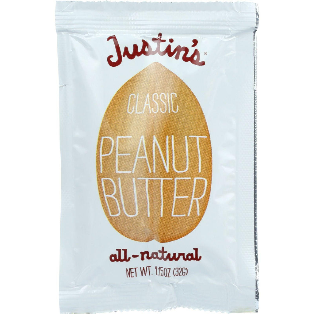 Justins Nut Butter Peanut Butter - Classic - Squeeze Pack - 1.15 Oz - Case Of 60