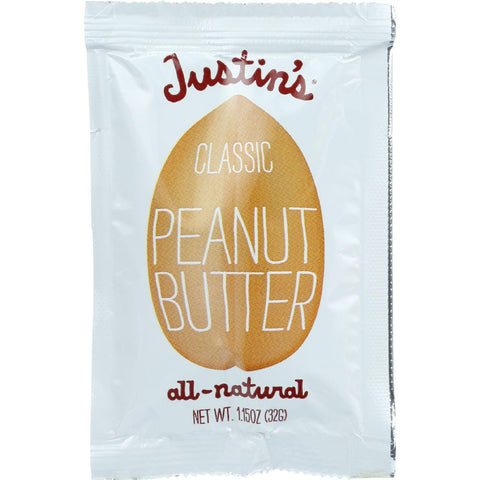 Justins Nut Butter Peanut Butter - Classic - Squeeze Pack - 1.15 Oz - Case Of 60