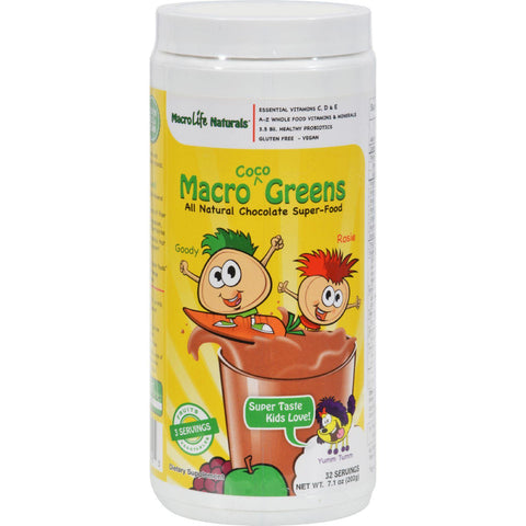 Macrolife Naturals Jr. Macro Coco-greens For Kids Chocolate - 7.1 Oz