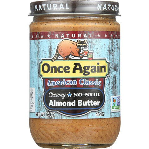 Once Again Almond Butter - Natural - American Classic - No Stir - 16 Oz - Case Of 12