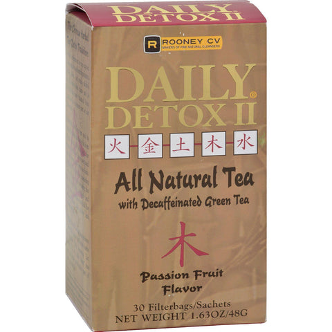 Wellements Rooney Cv Daily Detox Ii All Natural Decaffeinated Tea Passion Fruit - 30 Sachet