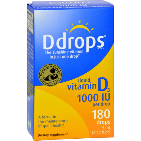 D Drops Liquid Vitamin D3 - 1000 Iu - 0.17 Fl Oz