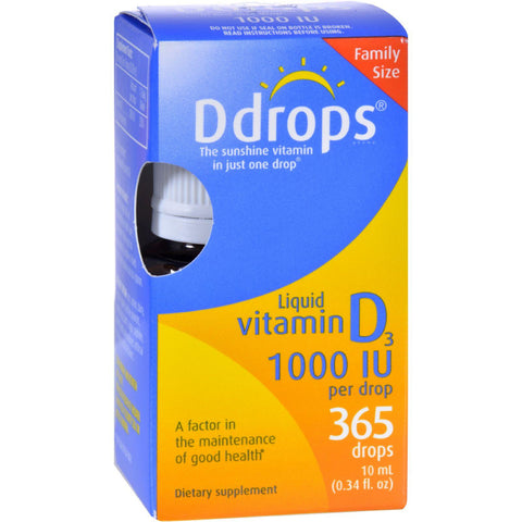 D Drops Liquid Vitamin D3 - 1000 Iu - 0.34 Fl Oz