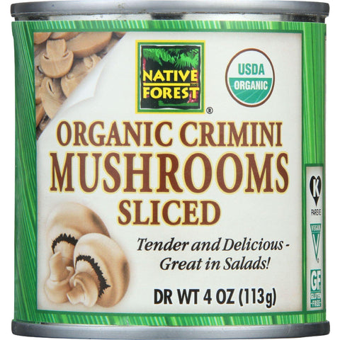 Native Forest Mushrooms - Organic - Crimini - Sliced - 4 Oz - Case Of 12