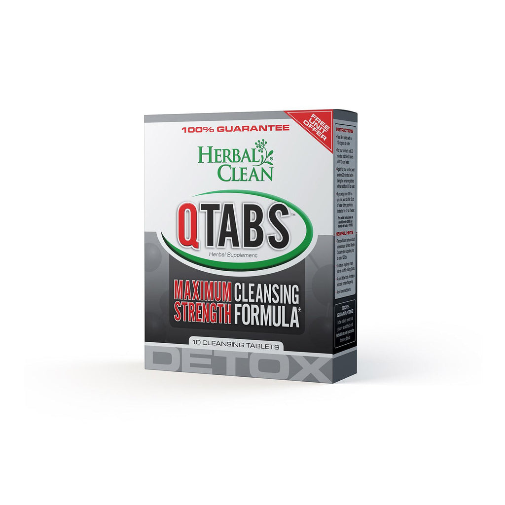 Herbal Clean Detox Qtabs Maximum Strength Cleansing Formula - 10 Tablets