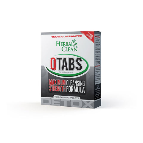 Herbal Clean Detox Qtabs Maximum Strength Cleansing Formula - 10 Tablets