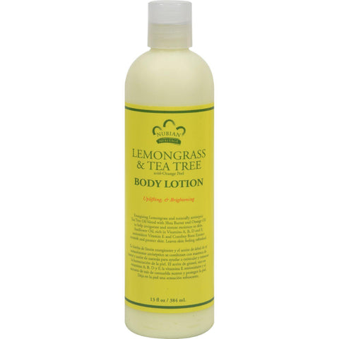 Nubian Heritage Lotion - Lemongrass And Tea Tree - 13 Oz