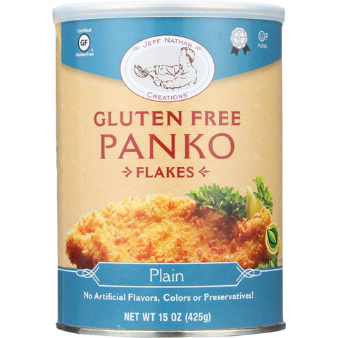Jeff Nathan Creations Bread Crumbs - Panko Flakes - Plain - Gluten Free - 15 Oz - Case Of 12