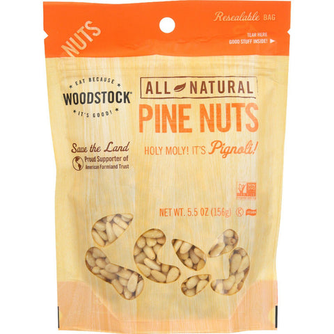 Woodstock Nuts - All Natural - Pine Nuts - 5.5 Oz - Case Of 8