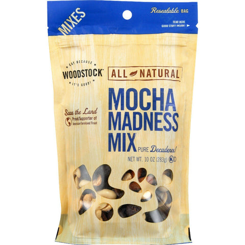 Woodstock Trail Mix - All Natural - Mocha Madness - 10 Oz - Case Of 8