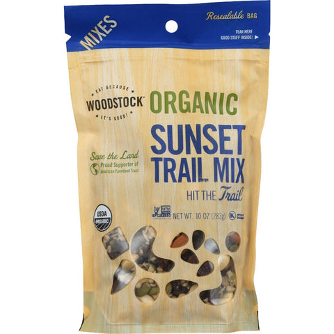 Woodstock Trail Mix - Organic - Sunset Mix - 10 Oz - Case Of 8