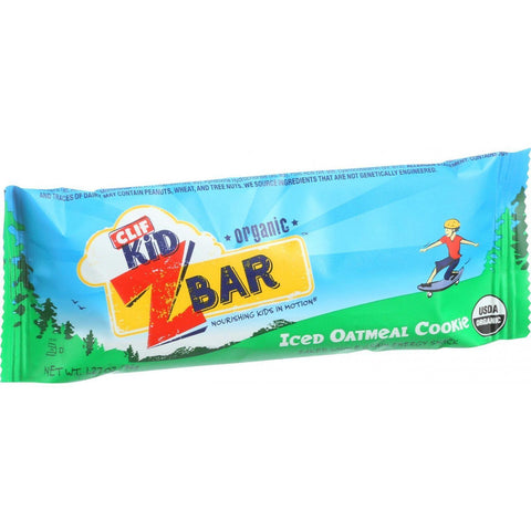 Clif Bar Organic Clif Kid Zbar - Iced Oatmeal Cookie - Case Of 18 - 1.27 Oz Bars