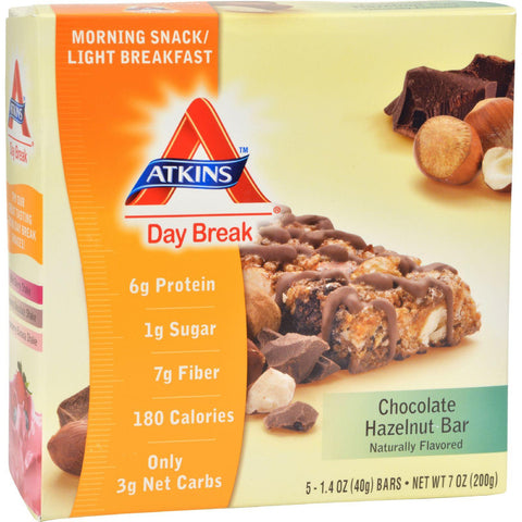 Atkins Day Break Bar Chocolate Hazelnut - 5 Bars