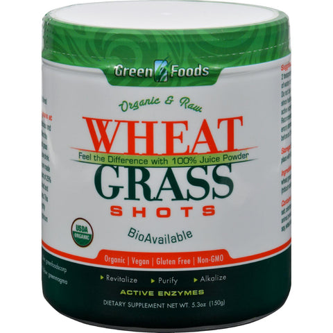 Green Foods Organic And Raw Wheat Grass Shots - 5.3 Oz