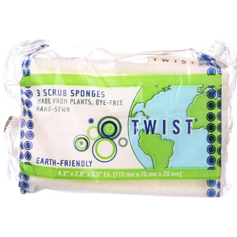 Twist Sponge - Plant-based - Scrub - 3 Pack - Case Of 8