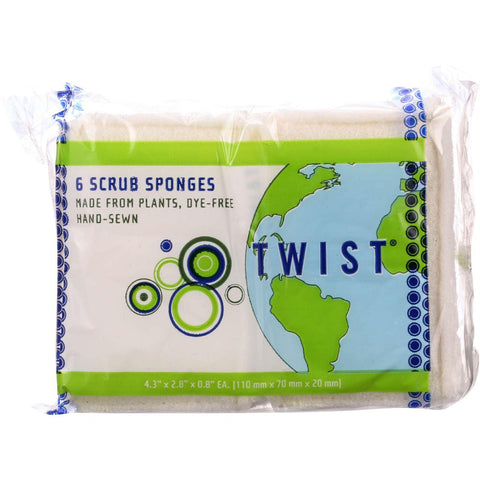 Twist Sponge - Plant-based - Scrub - 6 Pack - Case Of 8