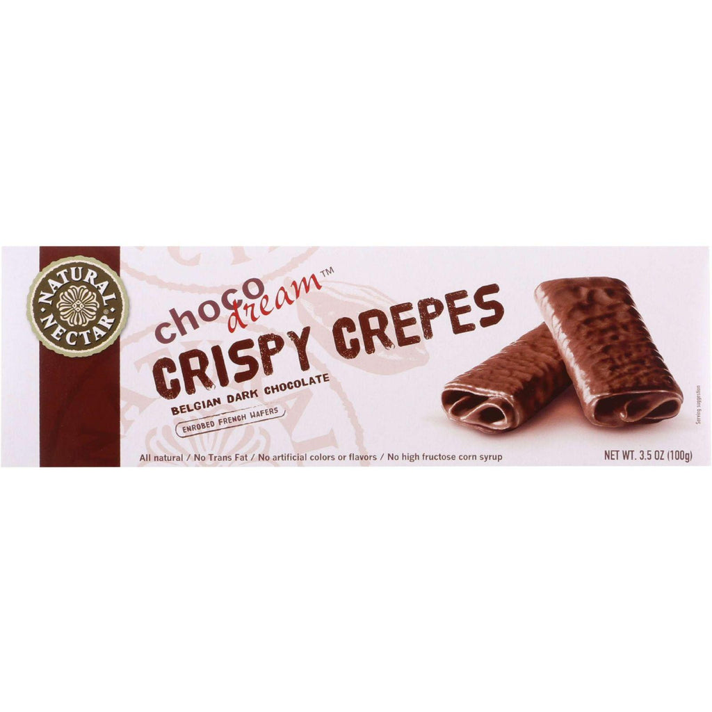 Natural Nectar Crispy Crepes - Choco Dream - Belgian Dark Chocolate - 3.5 Oz - Case Of 8