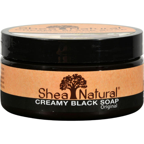 Shea Natural African Black Soap - Creamy - With Shea Butter - 8 Oz