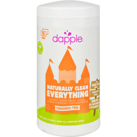 Dapple Surface Wipes For Highchairs, Toys And More Fragrance Free - 75 Wet Wipes