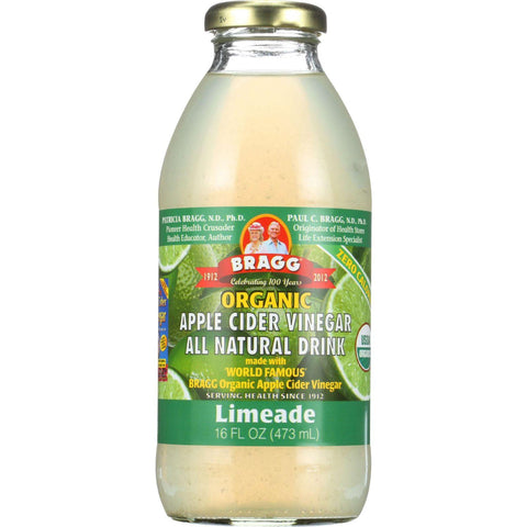 Bragg Apple Cider Vinegar Drink - Organic - Limeade - 16 Oz - Case Of 12