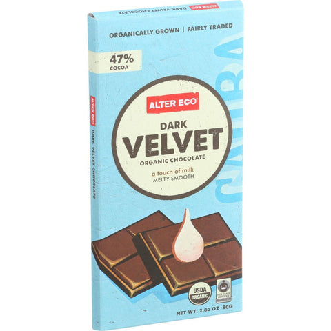 Alter Eco Americas Organic Chocolate Bar - Dark Velvet - 2.82 Oz Bars - Case Of 12
