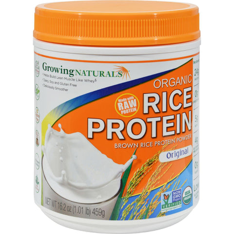Growing Naturals Organic Raw Rice Protein - Original - 16.2 Oz