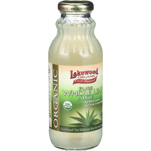 Lakewood Organic Aloe Juice - Whole Leaf - Fresh Pressed - With Lemon - 12.5 Oz