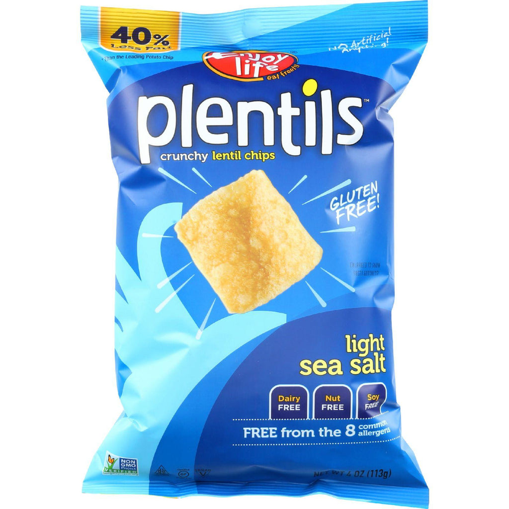 Enjoy Life Lentil Chips - Plentils - Light Sea Salt - 4 Oz - Case Of 12