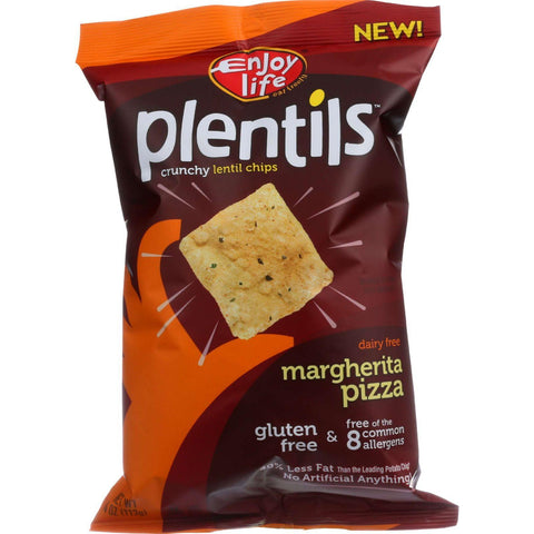 Enjoy Life Lentil Chips - Plentils - Margherita Pizza - 4 Oz - Case Of 12