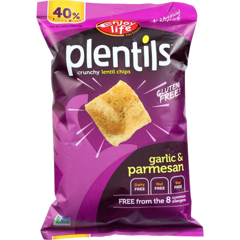 Enjoy Life Lentil Chips - Plentils - Garlic And Parmesan - 4 Oz - Case Of 12
