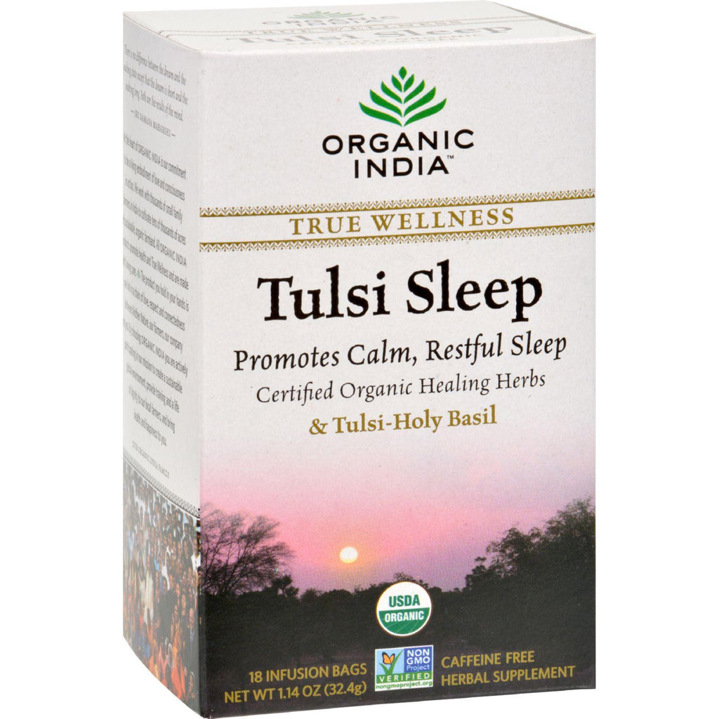 Organic India Tulsi True Wellness Sleep Tea - 18 Tea Bags - Case Of 6