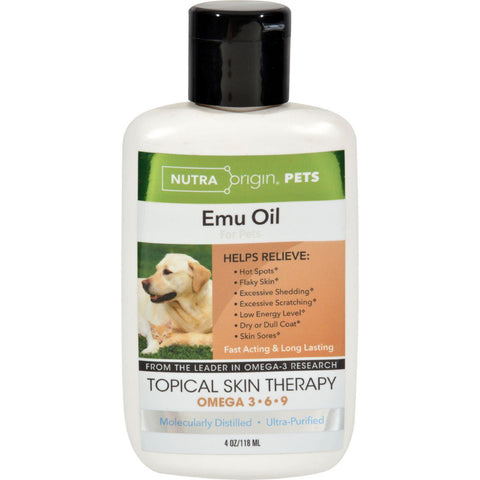 Nutra Origin Liquid Emu Oil For Pets - 4 Fl Oz