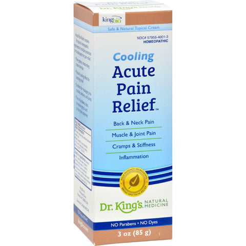 King Bio Homeopathic Acute Pain Relief Cream - 3 Oz