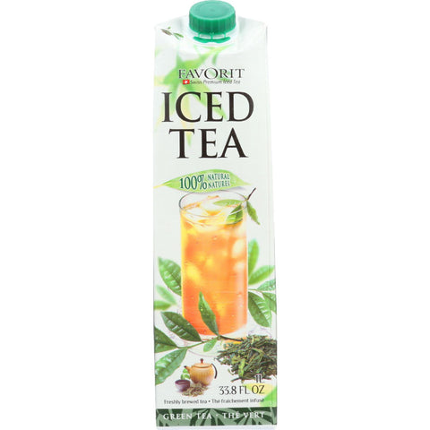 Favorit Tea - Iced - Ceylon Green - 33.8 Oz - Case Of 6