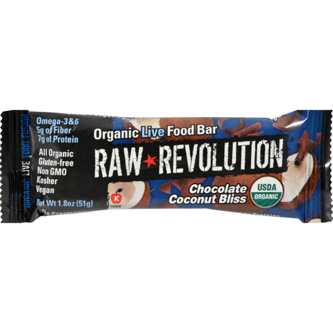 Raw Revolution Bar - Organic Coconut Bliss - Case Of 12 - 1.8 Oz