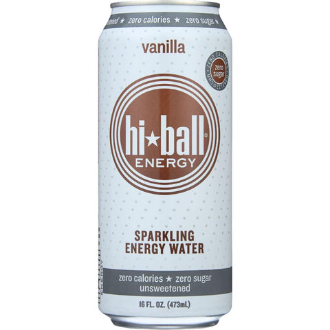 Hi Ball Energy Water - Sparkling - Vanilla - Can - 16 Oz - Case Of 12