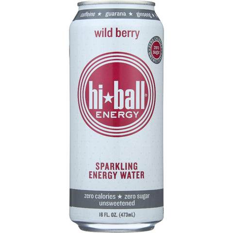 Hi Ball Energy Water - Sparkling - Wild Berry - Can - 16 Oz - Case Of 12