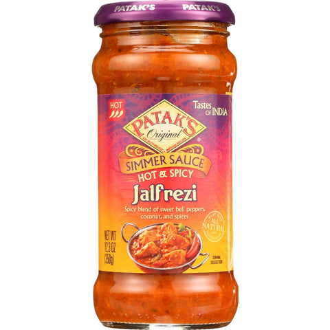 Pataks Simmer Sauce - Hot And Spicy - Jalfrezi - Hot - 12.3 Oz - Case Of 6